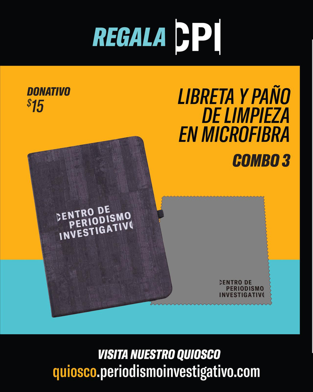 Combo 3: Libreta + Paño